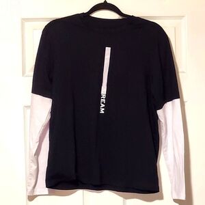 SHEIN Black & White Long Sleeve Shirt. (Used)